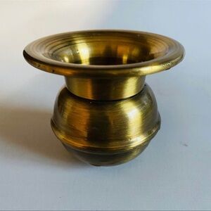 Miniature Vintage Brass Spittoon Collectible Small Tiny |